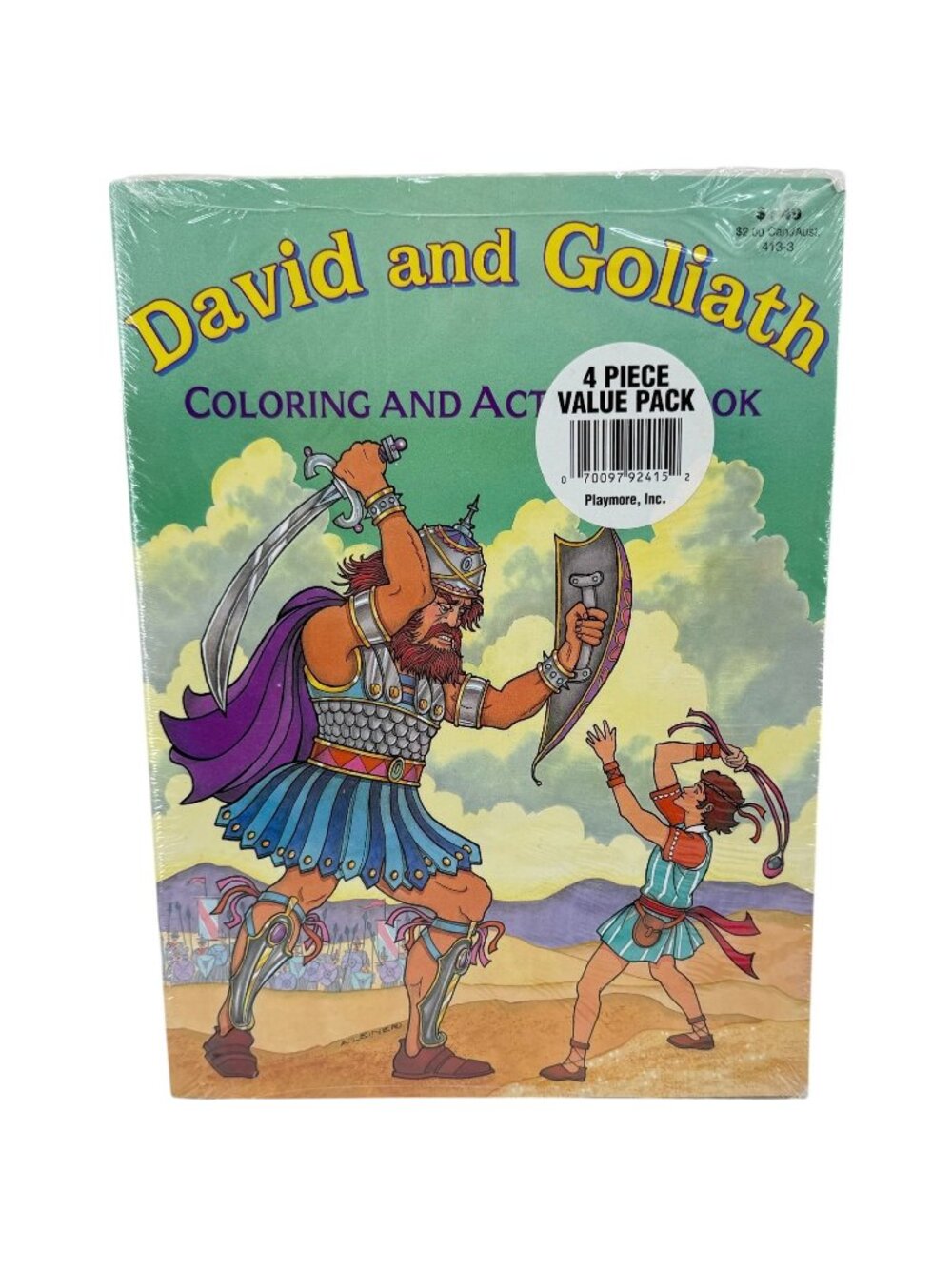 Set of 4 Religious Coloring Activity Books David Goliath Moses 10 Commandments